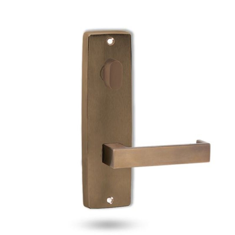 Lockwood 1904 Square End Plate with Turn & 111 Lever Oil Rubbed Bronze 1904/111ORB - primehardware