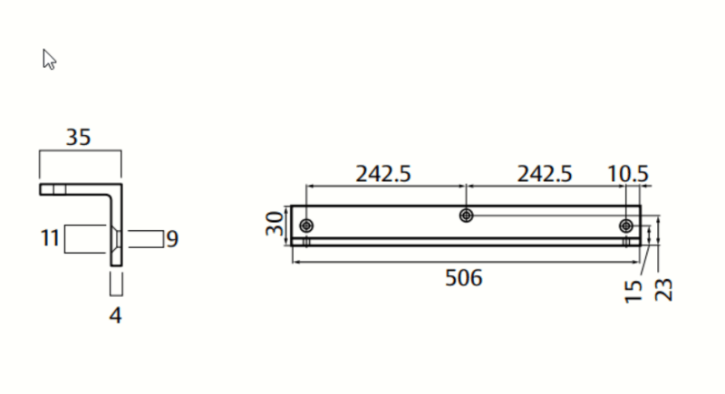 Lockwood 2616 Series Angled Mounting Plate – Silver 2616 - 104SIL - primehardware