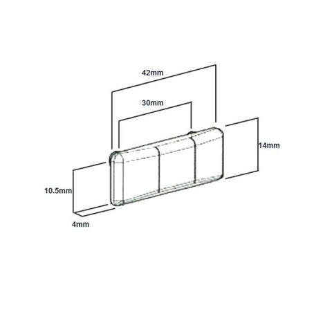 Yale Wedge 2 Pin 4Mm Black - primehardware