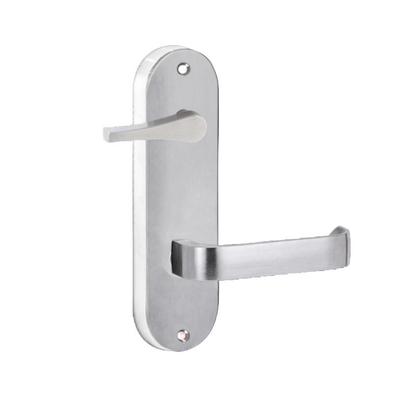 Lockwood 2939 Round End Plate With Disabled Turn & 131 Lever Satin Chrome 2939/131SC - primehardware