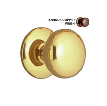 Superior Brass Knob Latch Antique Finish 50mm Antique Copper 50mm Dia / 58mm Back Plate (Pair)