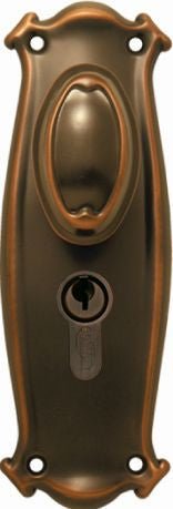 Superior Brass Knob Lock CC 47.6mm Antique Finish Antique Copper 190x60mm (Pair)
