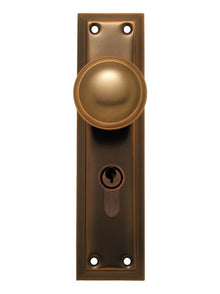 Superior Brass Knob Lock 47.6mm Antique Copper 200x50mm (Pair)