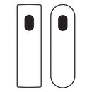 Lockwood 1800 Square End Plate With Cylinder Hole Polished Brass 1800PB - primehardware