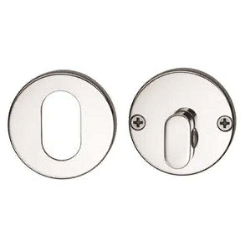 Lockwood 1370 Series Oval Cylinder and Turn Escutcheon Kit Satin Chrome  1376/7NSC