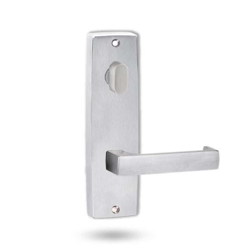 Lockwood 1904 Square End Plate with Turn & 112 Lever Satin Chrome 1904/112SC - primehardware