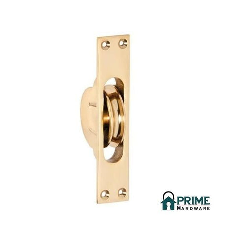 TRADCO SASH PULLEY POLISHED BRASS 25X125MM TD1680 - primehardware