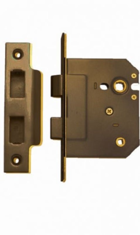 Austyle Bathroom Mortise Lock Antique Brass 60mm 29022 - primehardware