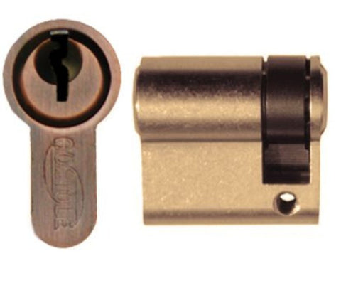 Austyle Euro Single Cylinder 5 pin C4 Antique Brass39mm 29142 - primehardware