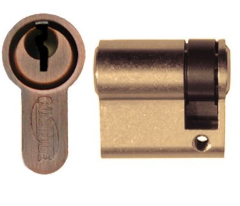 Austyle Euro Single Cylinder 5 pin C4 Antique Brass39mm 29142 - primehardware