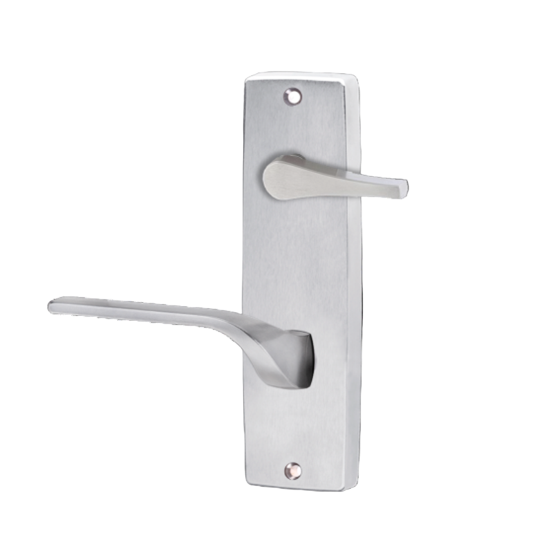 Lockwood 1939 Square End Plate With Disabled Turn & 122 Right Hand Lever Satin Chrome 1939/122RSC
