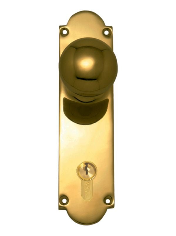 Superior Brass Knob Latch (CC 85mm) PB 200x50mm - primehardware