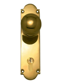 Superior Brass Knob Latch CC 85mm Polished Brass 200x50mm (Pair)