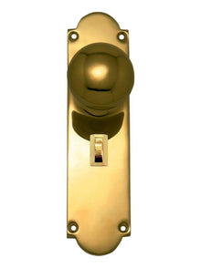 Superior Brass Knob Lock Privacy Polished Brass 200x50mm (Pair)