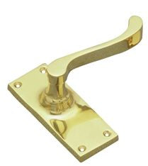 Superior Brass Lever Latch (Forged Virgin Brass) PB 105x42mm  ONLY LEVER SET