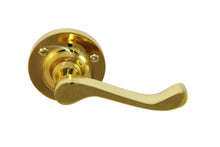 Superior Brass Lever Latch Forged Virgin Brass 62mm Polished Brass 63mm Rose (Pair)