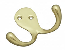 Superior Brass Double Hook Polished Brass