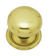 Superior Brass Round Cupboard Knob PB 25mm - primehardware