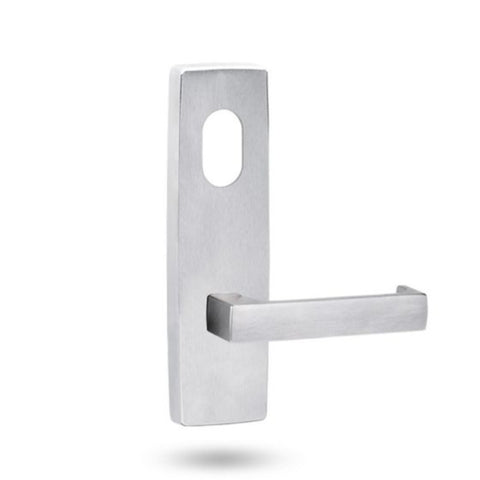 Lockwood 1801 Square End Plate With Cylinder Hole & 112 Lever Satin Chrome 1801/112SC - primehardware