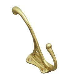 Superior Brass Hat & Coat Hook PB 125mm - primehardware