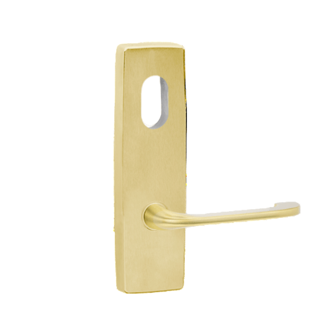 Lockwood 1801 Square End Plate With Cylinder Hole & 115 Lever Polished Brass 1801/115PB - primehardware