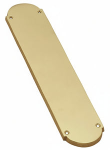 Superior Brass Rounded Push Plate Polished Brass 300x64mm