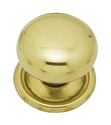 Superior Brass Round Cupboard Knob Polished Brass 20mm (Pair)