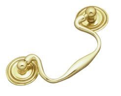 Superior Brass Swan Neck Handle PB 75mm - primehardware