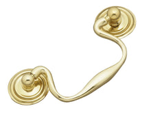 Superior Brass Swan Neck Handle Polished Brass 75mm