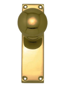 Superior Brass Knob Latch Passage Polished Brass 150x42mm (Pair)