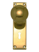 Superior Brass Knob Lock (CC 57mm) PB 150x42mm - primehardware