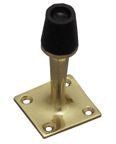 Superior Brass Door Stop Wall Mount PB 75mm (Face Fixing) - primehardware