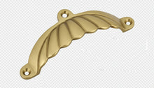 Superior Brass Fluted Drawer Pull Polished Brass 100mm