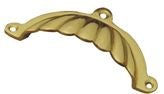 Superior Brass Fluted Drawer Pull PB 100mm