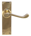 Superior Brass Lever Latch Passage Set PB 150x42mm ONLY LEVER SET - primehardware