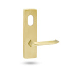 Lockwood 1801 Exterior Square End Plate With Cylinder Hole & Lever 116 Polished Brass Unlacquered 1801/116BU - primehardware