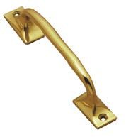 Superior Brass Pull Handle Victorian Polished Brass 150mm