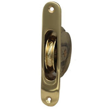 Superior Brass Sash Cord Pulley Radius Edge 125mm Polished Brass 125mm x 25mm