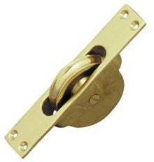 Superior Brass Sash Cord Pulley 125mm Polished Brass 125mm x 25mm