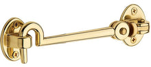 Superior Brass Cabin Hook & Catch Polished Brass 100mm