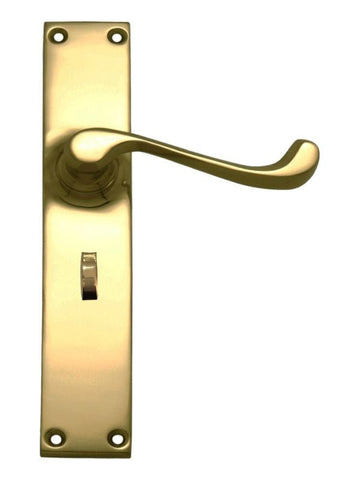 Superior Brass Lever Lock Privacy PB 200x36mm ONLY LEVER SET - primehardware
