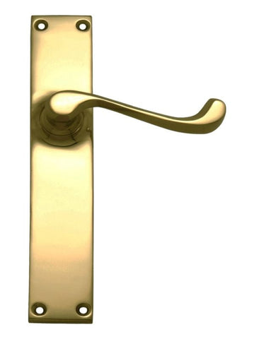 Superior Brass Lever Latch Passage Set PB 200x36mm ONLY LEVER SET - primehardware