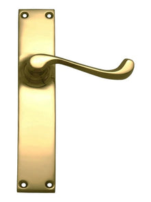 Superior Brass Lever Latch Passage Ball Bearing Mechanism Polished Brass 152x36mm (Pair)