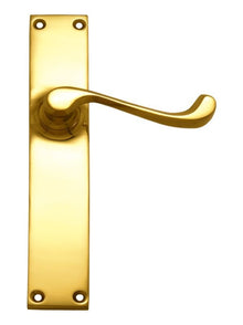 Superior Brass Lever Latch Polished Brass 105x36mm (Pair)