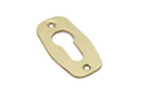 Brass oval escutcheon on a white background