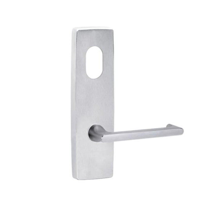 Lockwood 1801 Square End Plate With Cylinder Hole & 118 Lever Satin Chrome 1801/118SC - primehardware