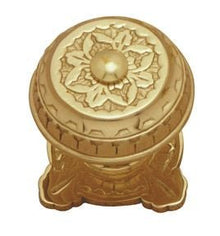 Superior Brass Centre Door Knob Square 80mm Polished Brass 80mm 65mm Base