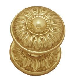 Superior Brass Centre Door Knob Rnd. PB 65mm - primehardware