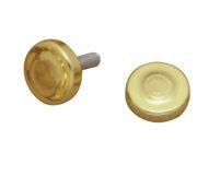 Superior Brass Concealing Button Polished Brass 25mm