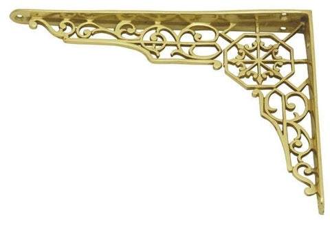 Superior Brass Shelf Bracket PB 180x240mm - primehardware